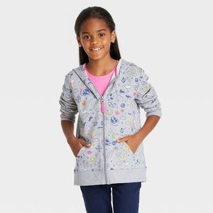 Girls' Printed Zip-up Hoodie - Cat & Jack™